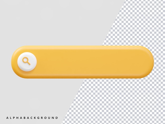 Search bar icon vector 3d rendering