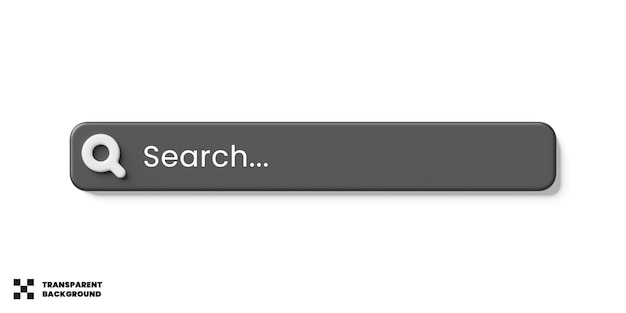 Search bar template design 3d isolated