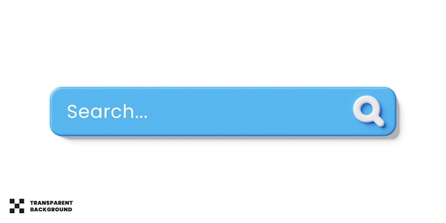 PSD search bar template design 3d isolated