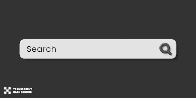 Search bar template design 3d