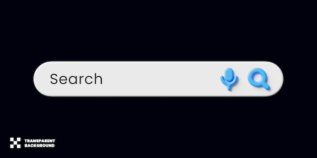 Дизайн шаблона панели поиска в 3d-рендеринге