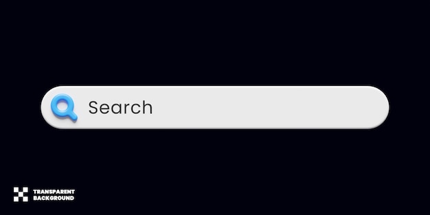 Search Bar Template Design In Minimalist 3D Render