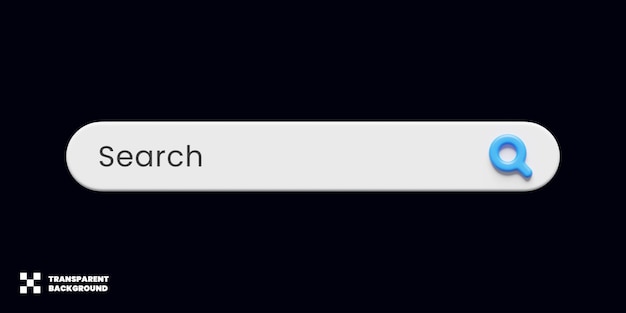 Search Bar Template Design In Minimalist 3D Render