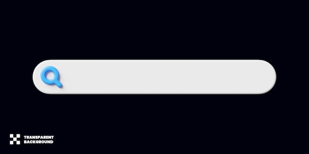 Search Bar Template Design In Minimalist 3D Render