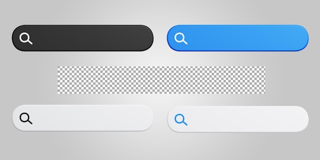 Search bar web page internet browser button. 3D Render