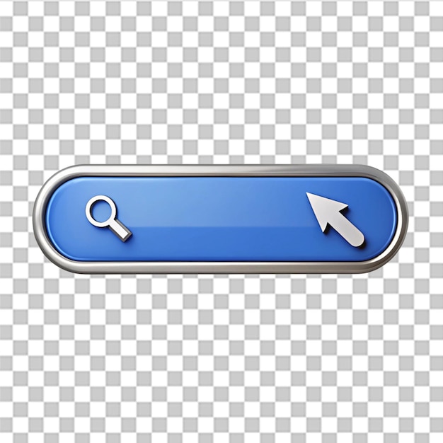 search bar web with pointer icon isolated on transparent background