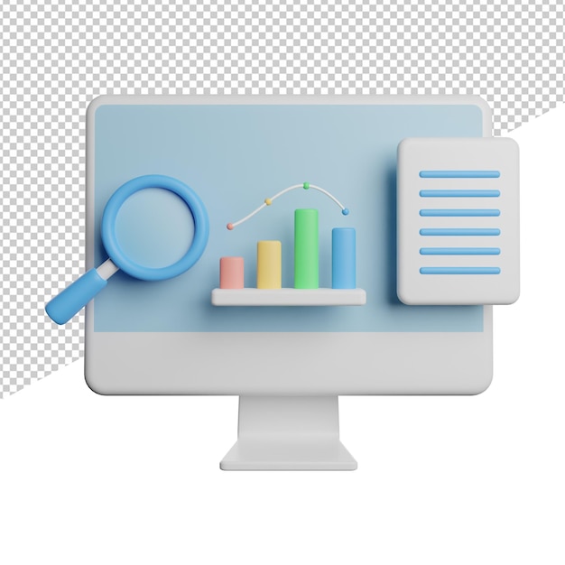 Поисковая оптимизация analycfront icon icon 3d рендеринг иллюстрации на прозрачном фоне