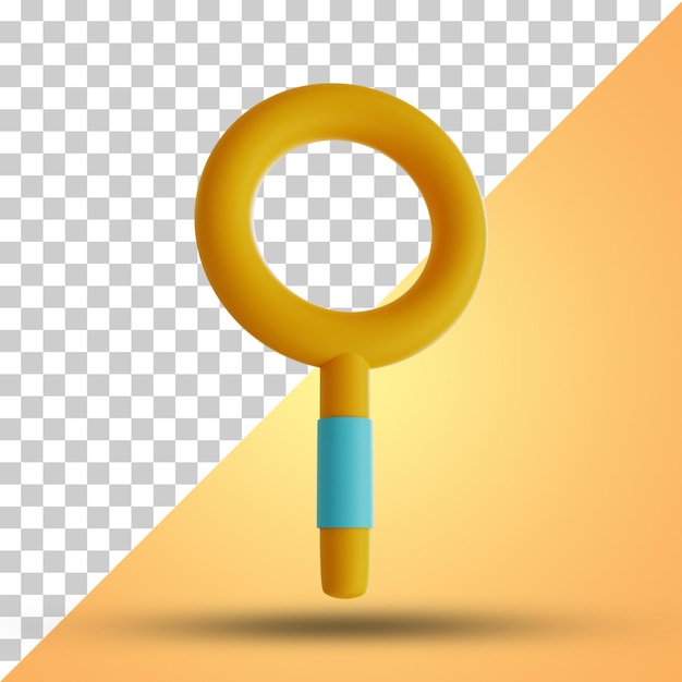 Search icon 3d rendering