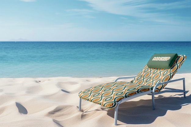 Premium PSD | Seaside summer sunbed mockup