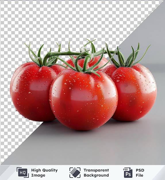 PSD 季節の新鮮なトマトは,切断経路の緑色のトップと赤いリンゴで隔離されています.