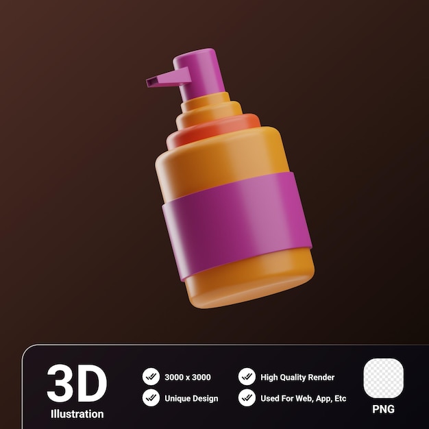 PSD seasons object sun cream 3d illustration