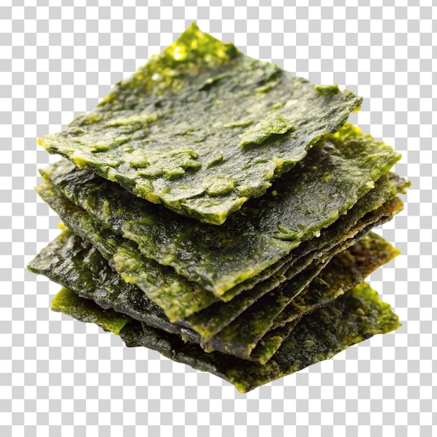 PSD seaweed snacks isolated on transparent background