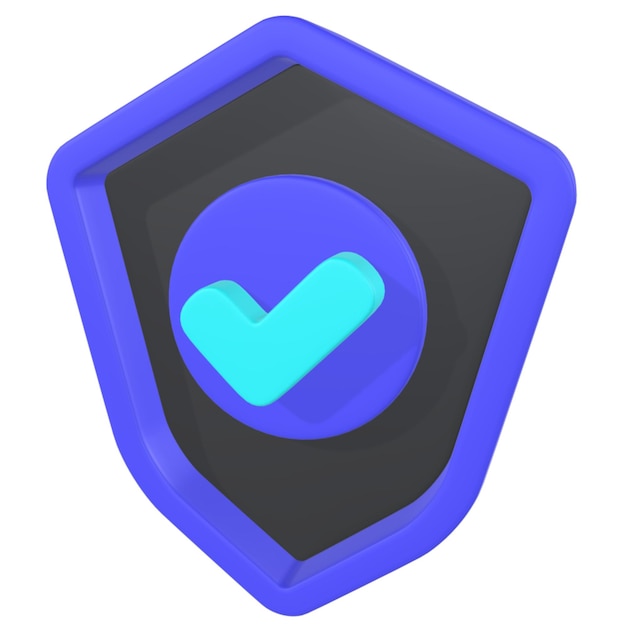 PSD secure 3d icon