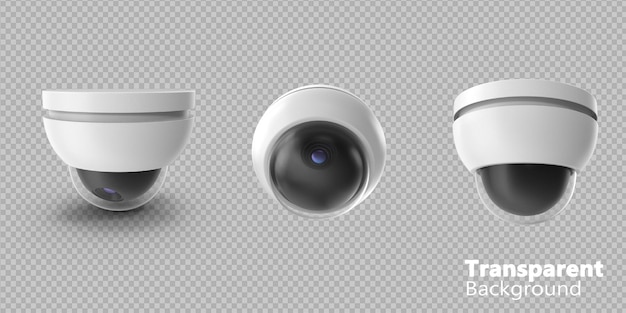 PSD security camera on transparent background