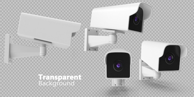 PSD security camera on transparent background