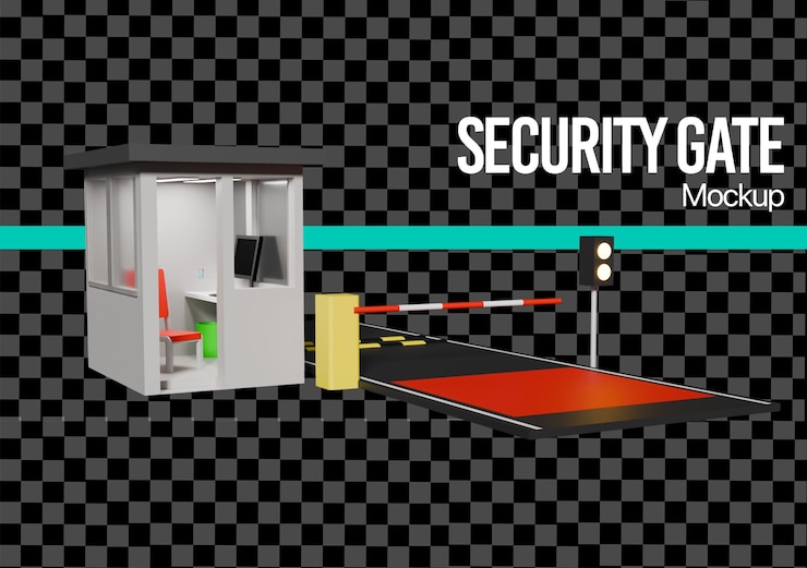 PSD security gate mockup
