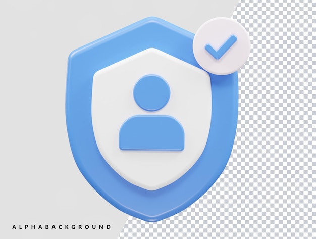 PSD セキュリティ アイコン ベクトル イラスト 3 d レンダリング