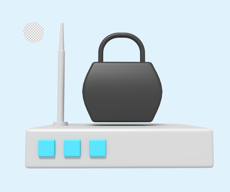 PSD security padlock of internet network