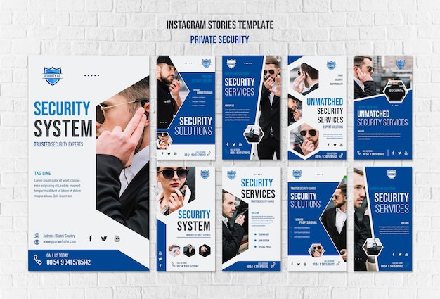 PSD security services instagram stories template