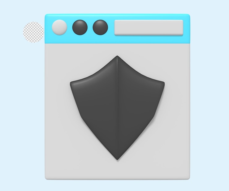 PSD security shield of web page online