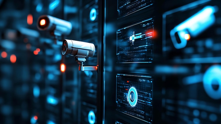 PSD security system monitoring with cctv cameras and digital interface