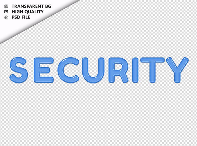 PSD security typography text glosy glass psd transparent