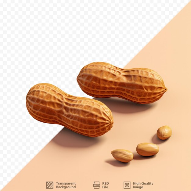 PSD seeds of peanuts on a dark surface