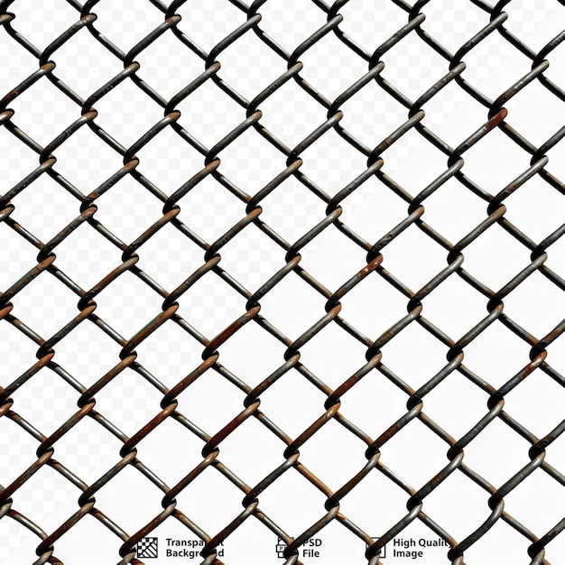 Seeing through a chain link fence wall divider separator barrier or security concept