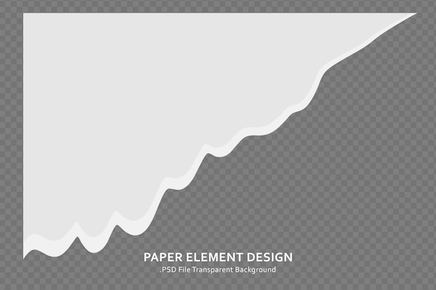 Şeffaf arka plan üzerinde metin için alan içeren yırtık kağıt design öğesi