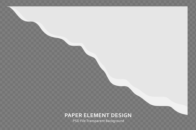 Şeffaf arka plan üzerinde metin için alan içeren yırtık kağıt design öğesi