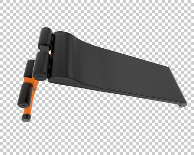 Şeffaf arka planda egzersiz sehpası 3D render çizimi