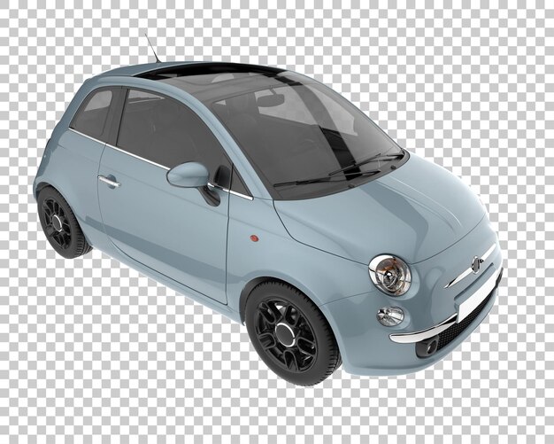 Şeffaf arka planda modern araba. 3D render – illüstrasyon