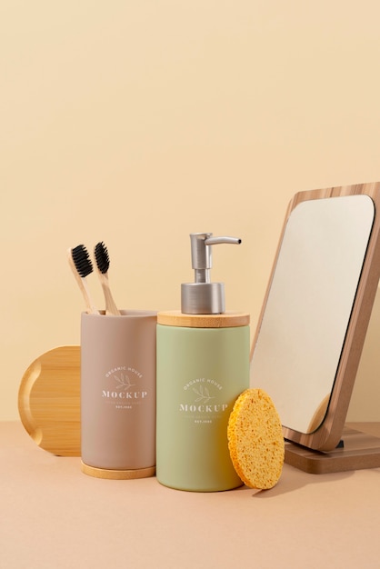 Selfcare natural beauty products mockup