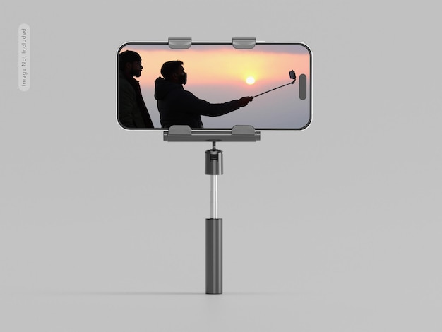 PSD selfie stick mockup