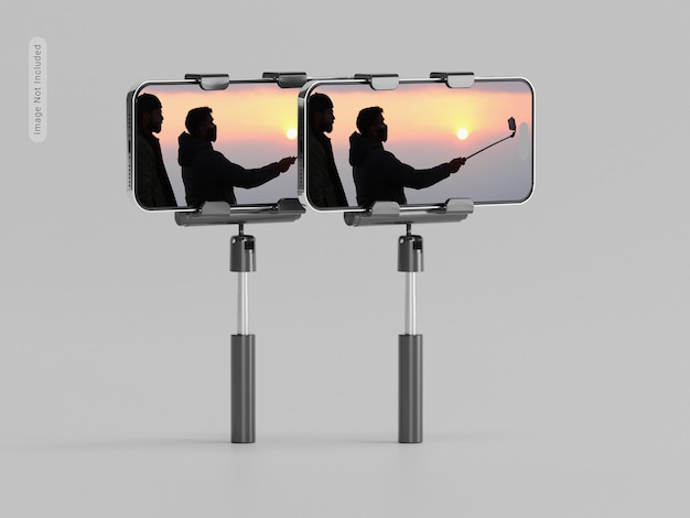 PSD selfie stick mockup