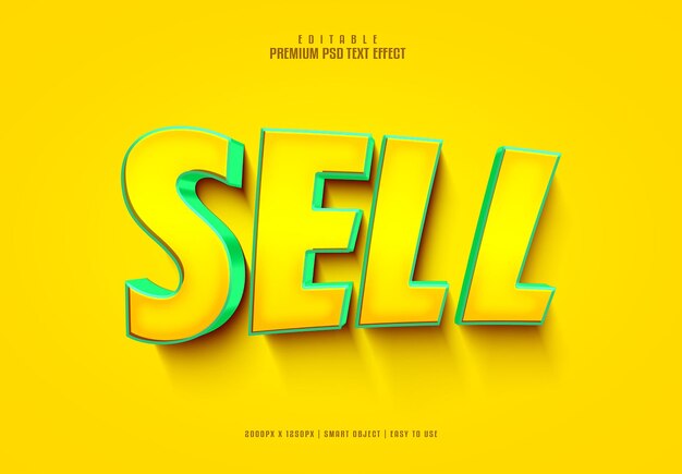 Sell 3d editable premium psd text effect