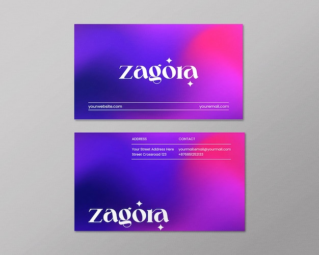 PSD selling business card template design with dark color background