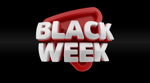 PSD selo 3d black week