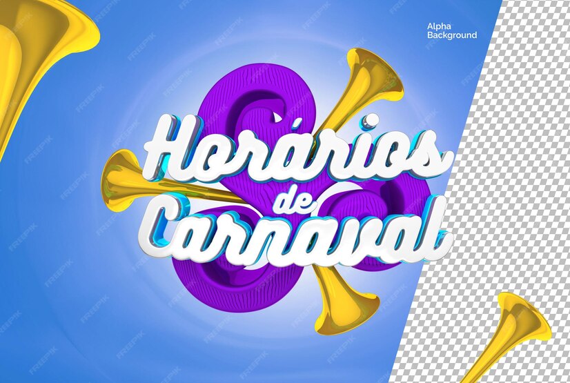Premium PSD Selo 3d carnival schedules in brazil