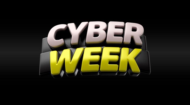 PSD selo 3d cyber week