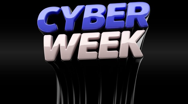 PSD selo 3d cyber week