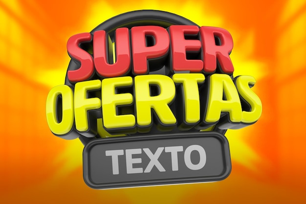 PSD selo 3d editavel super ofertas