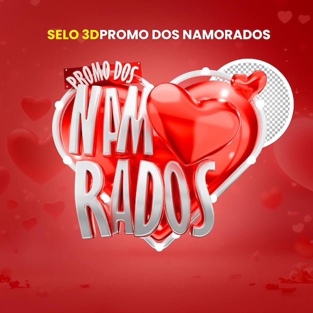SELO 3D PROMO DOS NAMORADOS 01 Valentijnsdag 3D Promo
