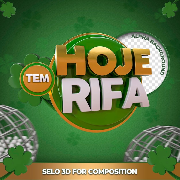 selo 3d raffle for composition in brazil