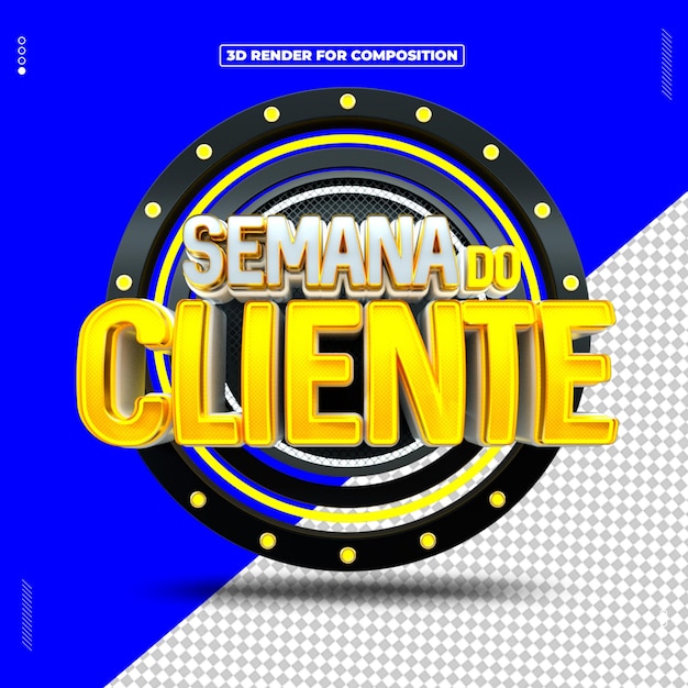 Selo 3D Semana do Cliente Redes Sociais