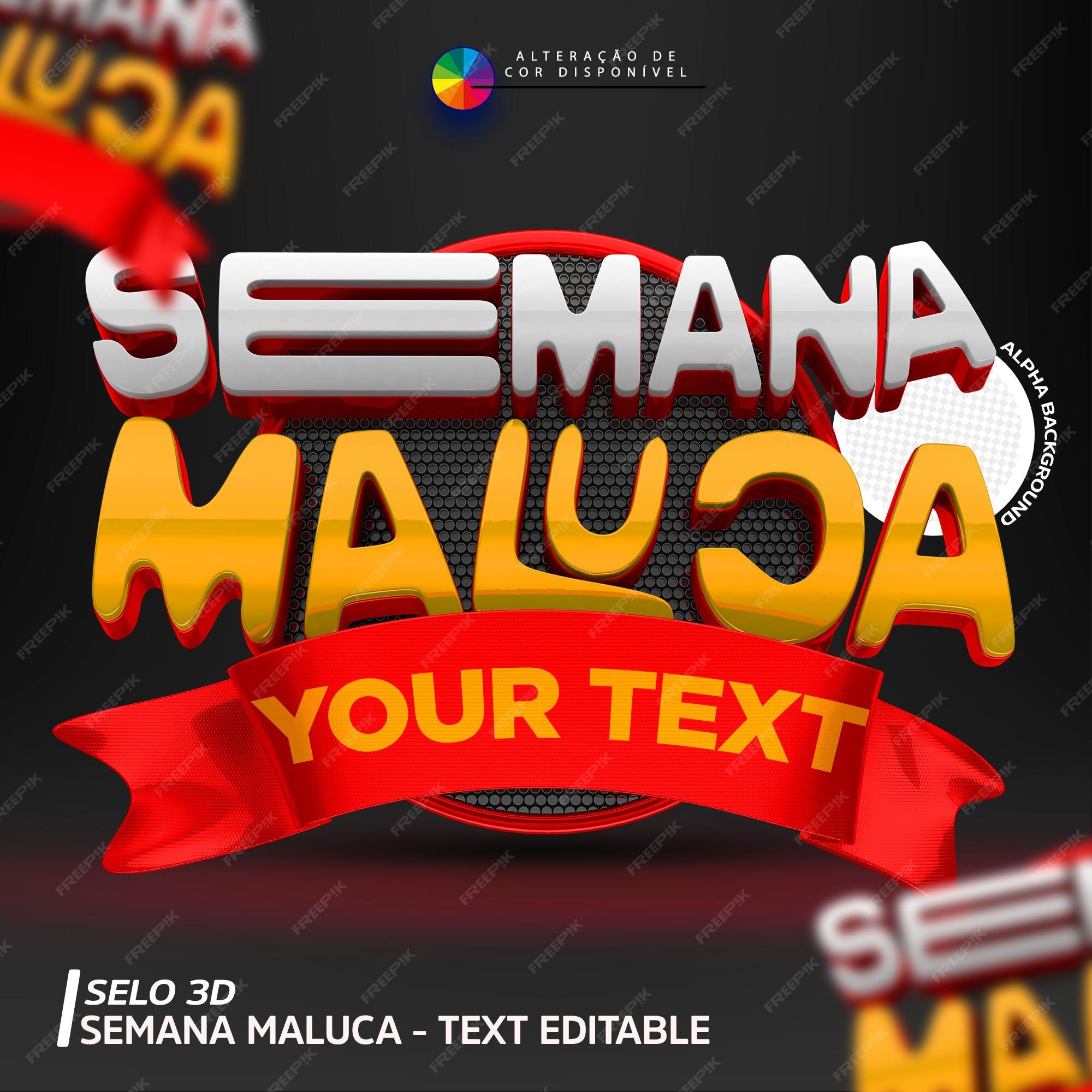 Selo 3D Final De Semana Maluco Para Composição PSD [download