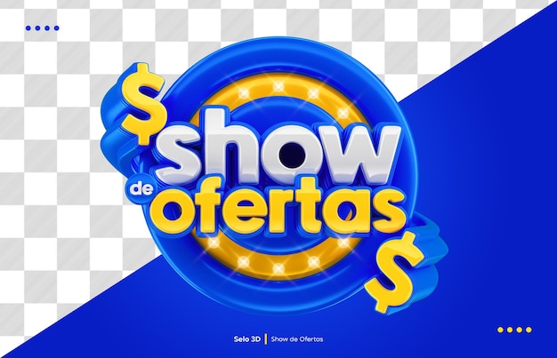 Selo 3d show de ofertas