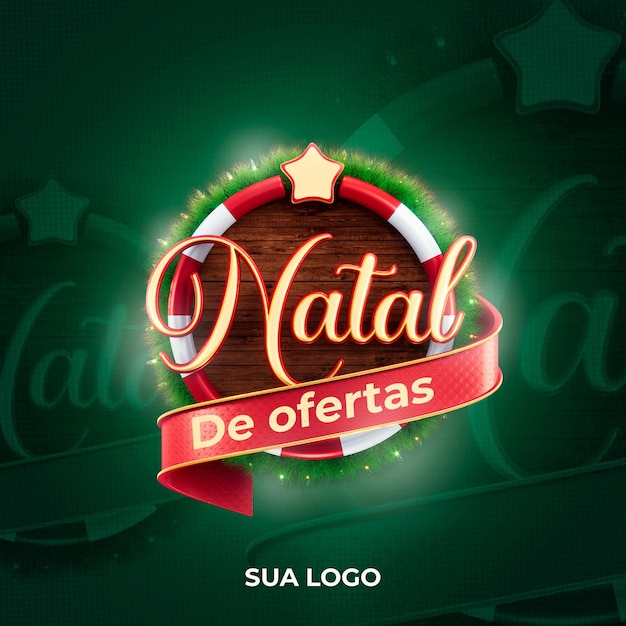 PSD selo natal de ofertas