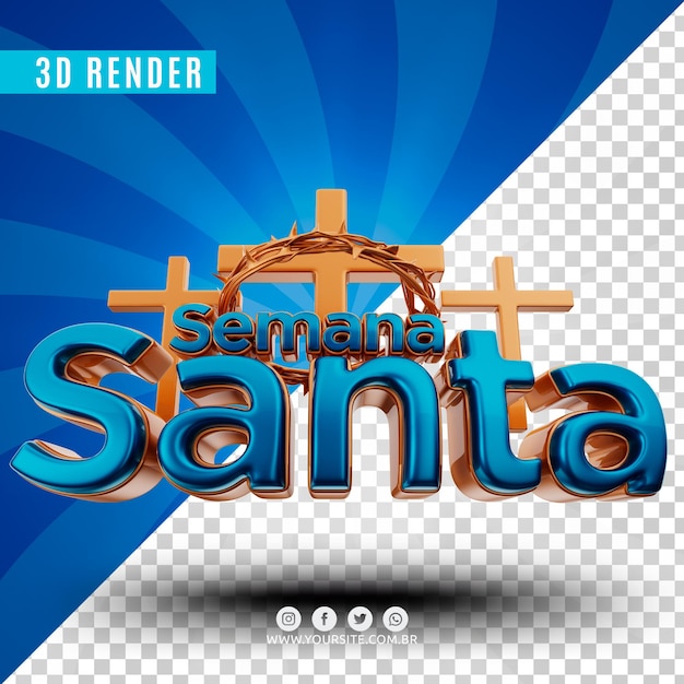 Semana santa brazil святая неделя 3d логотип для композиции
