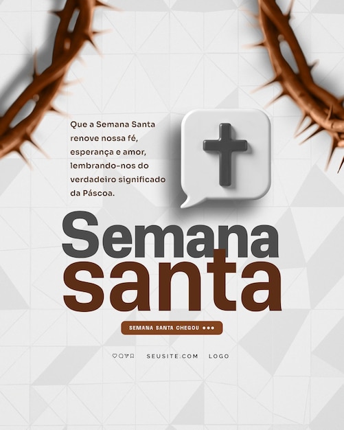 semana santa flyer psd